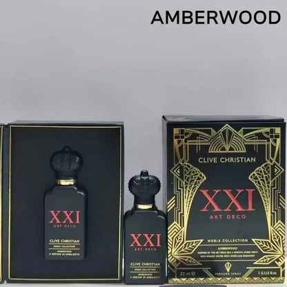Clive Christian Amberwood Fresh Unisex Perfume 50ml – Long Lasting Elegant Fragrance with Jasmine Rose Sandalwood Amber Musk - Shello's Creative Boutique