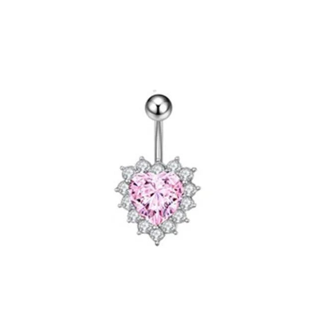 Pink Stainless Steel Belly Button Ring – Animal & Butterfly Styles