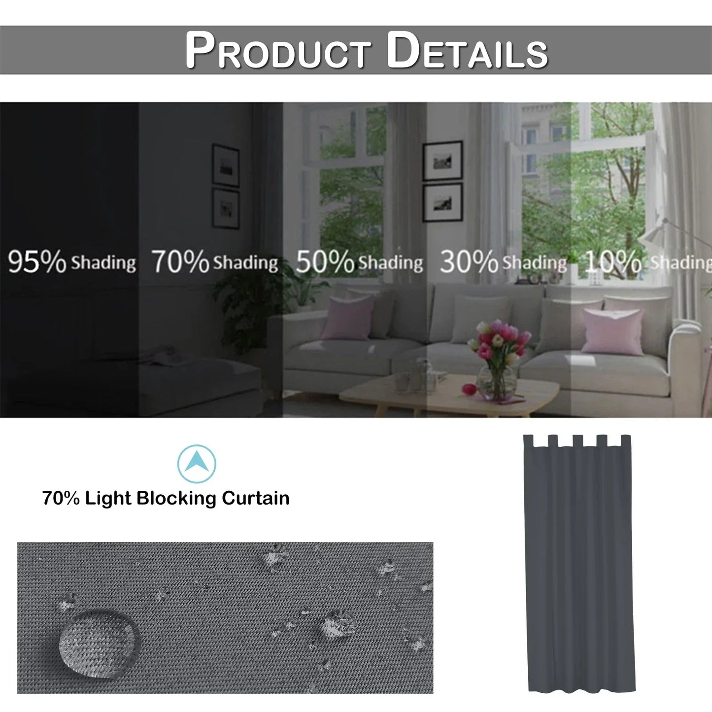 Outdoor Blackout Curtains – Waterproof Patio Drapes - Shello's Creative Boutique