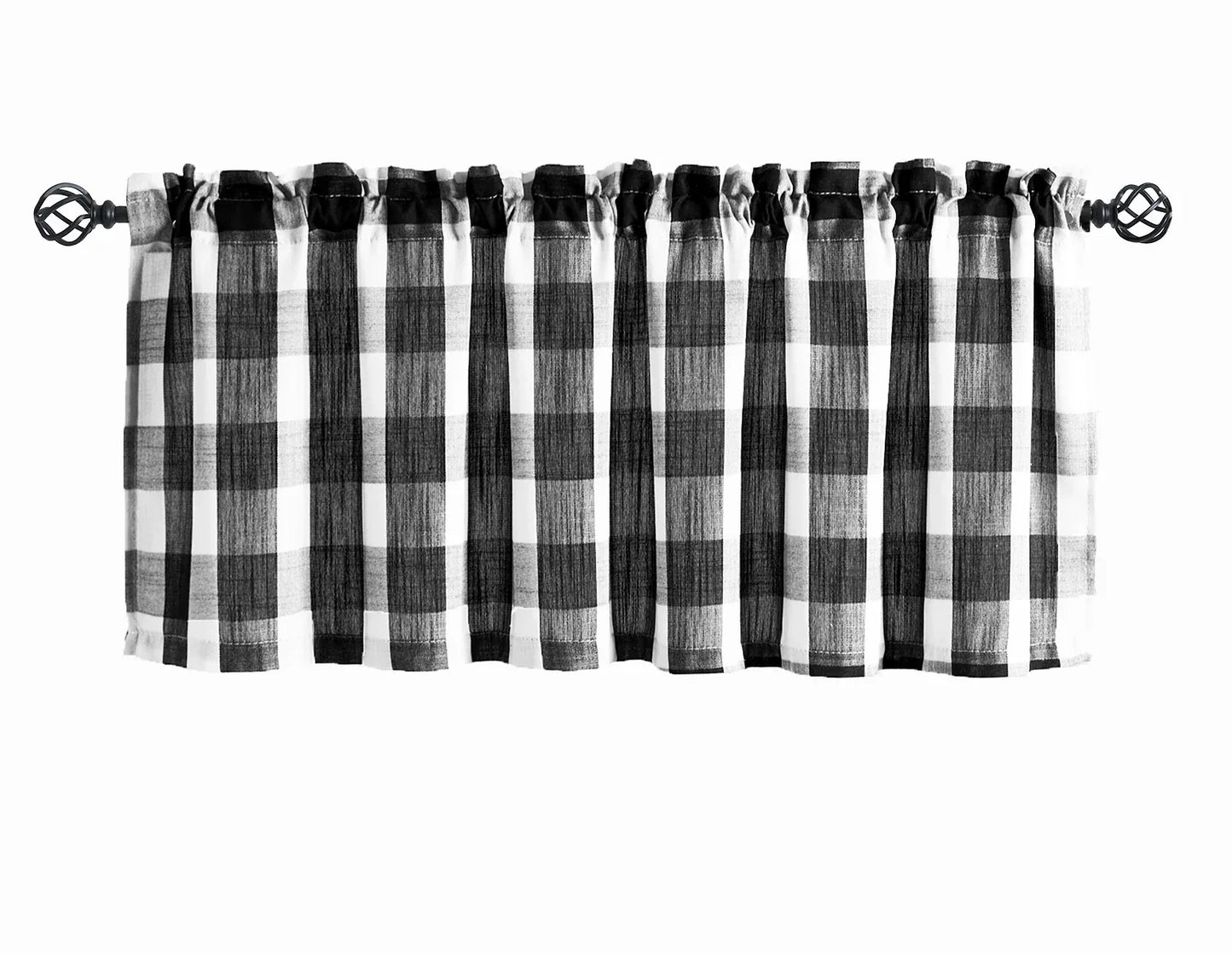 Checkered Kitchen Curtains - Gingham Café Curtains Multiple Sizes Available - Shello's Creative Boutique