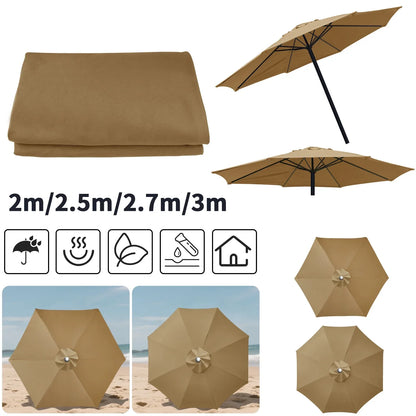 Replaceable Parasol Top Cloth – UV Protection Garden Patio Canopy Cover 2m to 3m