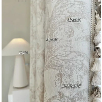 French Luxury Embroidered Chenille Curtains – Romantic Blackout Drapes - Shello's Creative Boutique