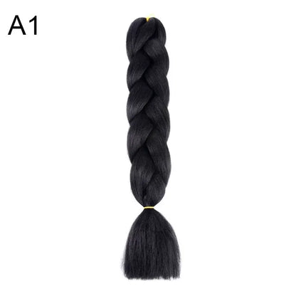24 Inch Jumbo Braiding Hair - Rainbow Ombre Synthetic Extensions - Shello's Creative Boutique