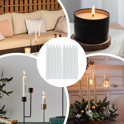 Long Burning Emergency Candles 10pcs Set - Smokeless Survival Candles for Power Outages - Shello's Creative Boutique