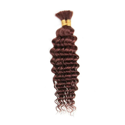 Blonde Highlight Bulk Braiding Hair - Deep Wave Curly Human Hair 100g for Boho Braids - Shello's Creative Boutique