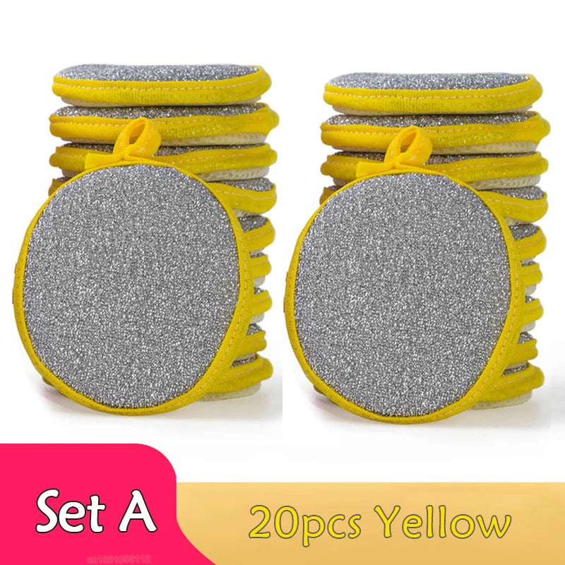 Double-Sided Dishwashing Sponges - Eco-Friendly Kitchen Cleaning