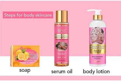 AILKE Women Skin Glowing Body Lotion, Moisturizing, Brightening, Nourishing, Smoothing Skin Cream, With Niacinamide - Shello's Creative Boutique
