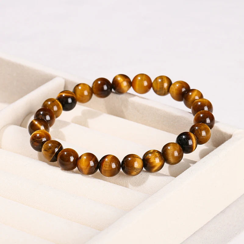 Yellow Tiger Eye & Glass Jewellery Making Beads – DIY Bracelet & Necklace Supplies
