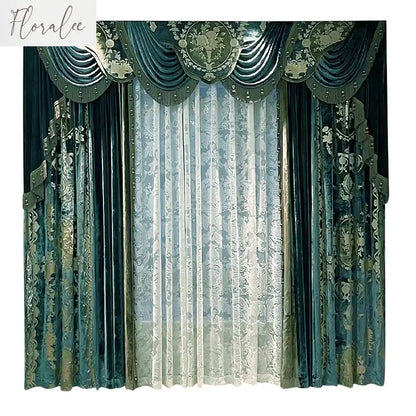 Luxury Velvet European Curtains - Royal American Style for Living Room & Bedroom - Shello's Creative Boutique