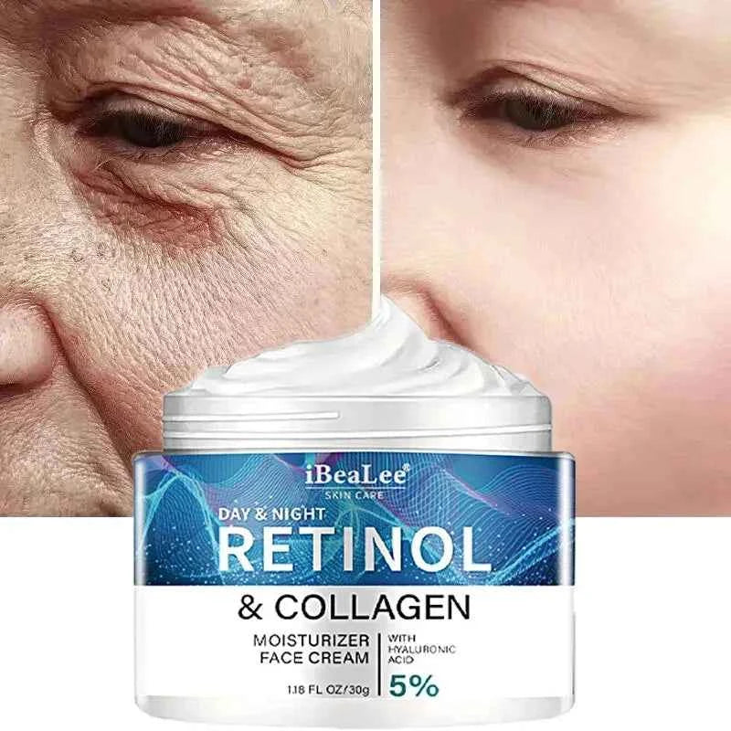 Retinol Anti-wrinkle Cream For Men Collagen Anti-Aging Removal Face & Neck Wrinkle Efficient Moisturize Firming Korean Skin Care