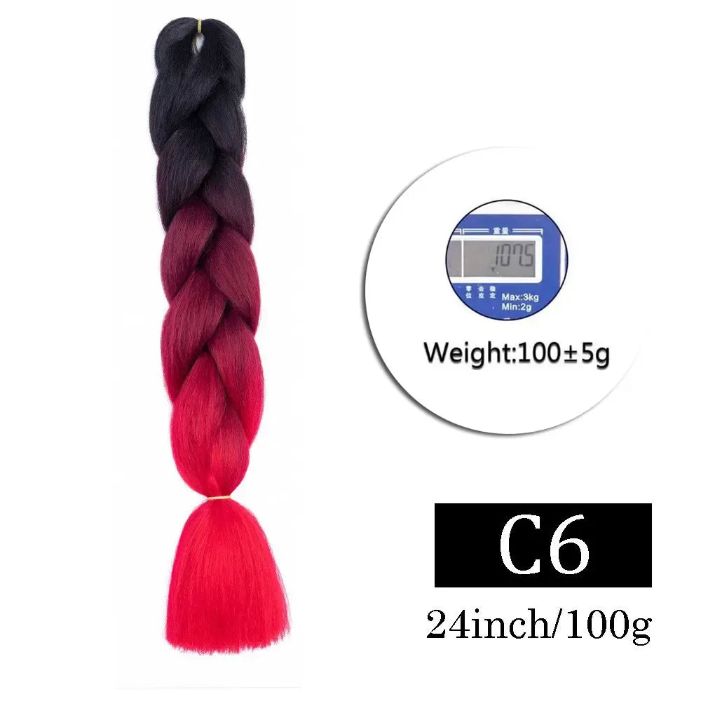 Jumbo Braiding Hair - Pre-Stretched Red White Blue Patriotic Twist Braids - Shello's Creative Boutique