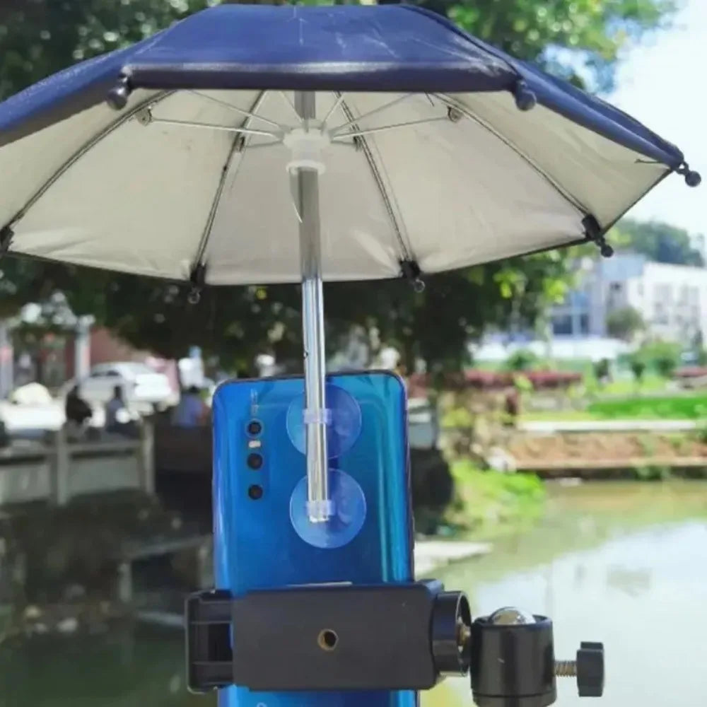 Mobile Phone Parasol Sun Shade – Anti-Glare UV Shield Phone Umbrella with Car Holder