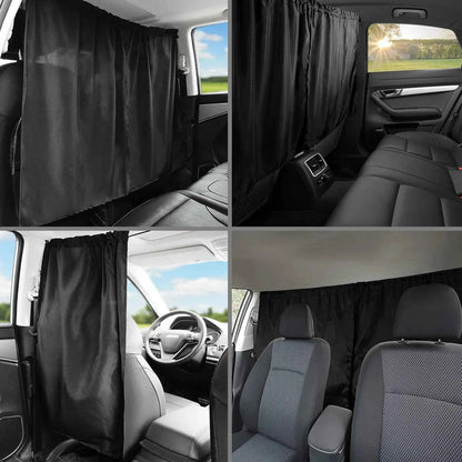 Car Privacy Curtains Universal Car Divider Curtain Between Rear Seat Auto Blackout Curtains Car Sun Shades Side Window Covers