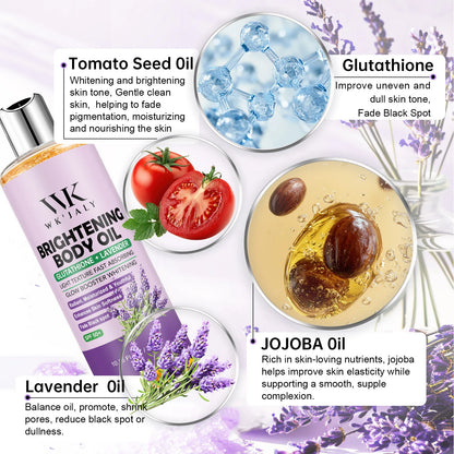 WK JALY Whitening Essential Body Oil Series, Clean Skin, Moisturizing, Nourishing, Remove Acne, Black Spots, for All Skin Types - Shello's Creative Boutique
