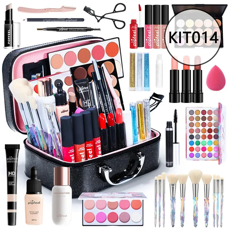 Christmas Makeup Gift Box Foundation Eyeshadow Powder Long Lasting Lip Ink 27 Pieces Birthday Gifts Makeup for Women Full Kit - Shello's Creative Boutique