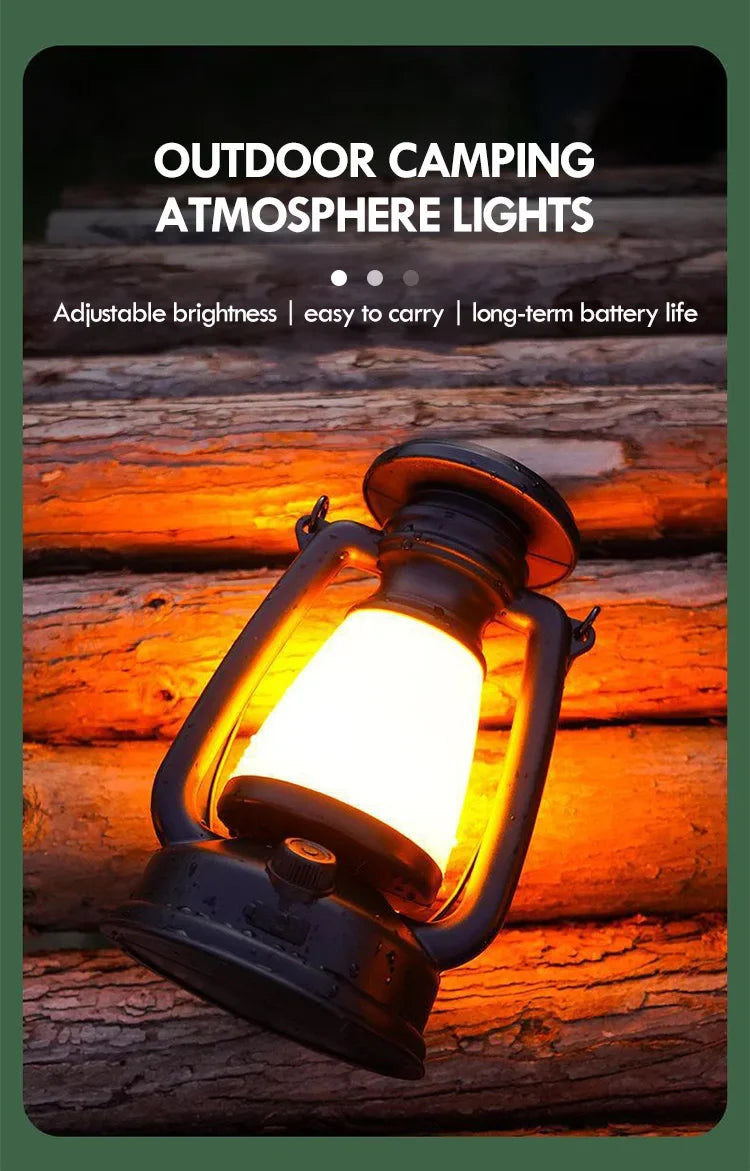 Retro Horse LED Desk Lamp - Rechargeable Atmosphere Light for Home & Camping - Shello's Creative Boutique