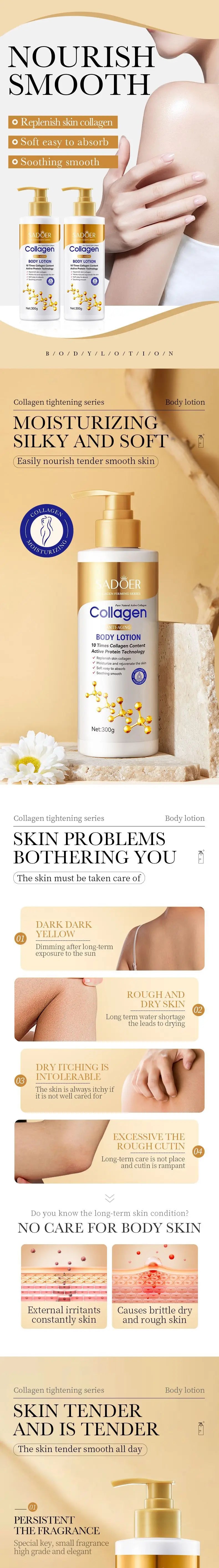 Collagen Milk Bleaching Face Body Cream Whitening Skin Moisturizing Lotion Lightening Care - Shello's Creative Boutique