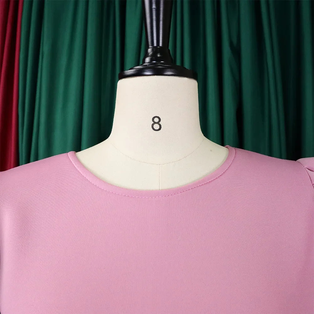 Elegant Pleated A-Line Dress - High Waist Mid-Calf Dress - Shello's Creative Boutique