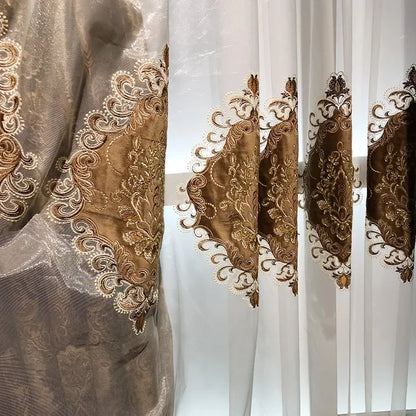 European Palace Luxury Curtains - Velvet Drapes for High Windows