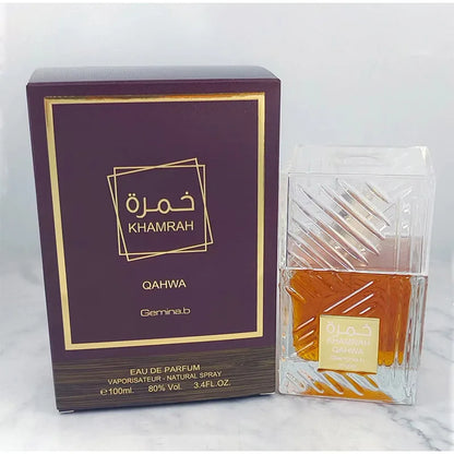 Khamrah عطر Perfume Eau De Toilette Gift Box 100ml Unisex Arabian Oud Scent Gourmand Fragrance Long Lasting Perfume For Unisex - Shello's Creative Boutique
