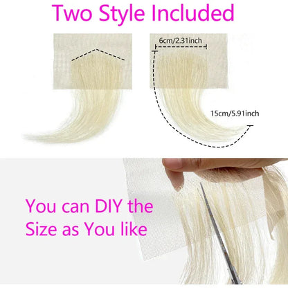 Handmade Baby Hair Lace Edges - 100% Remy Human Hair Wig Pieces for Natural Hairline - Shello's Creative Boutique