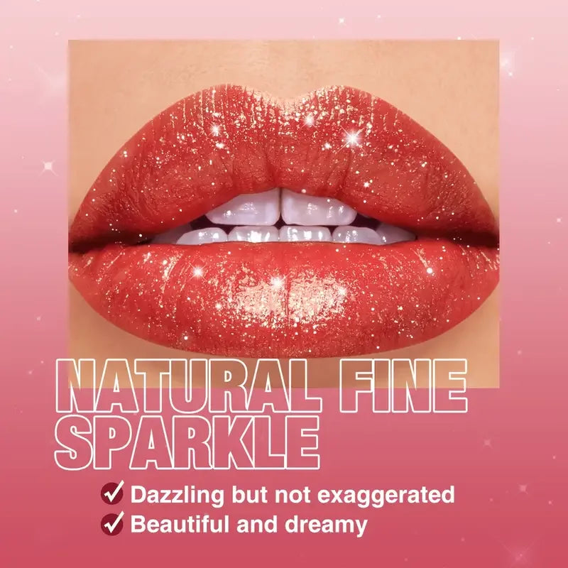 High Pigmented Shiny Lipstick,Stain Resistant,Long-Lasting,Glossy Waterproof Lipstick Shimmering Makeup Valentine'S Day Gift - Shello's Creative Boutique