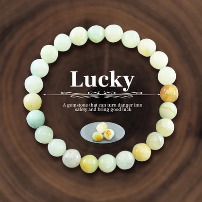8mm Natural Stone Beaded Bracelet – Amethyst, Crystal, Agate & Tiger Eye