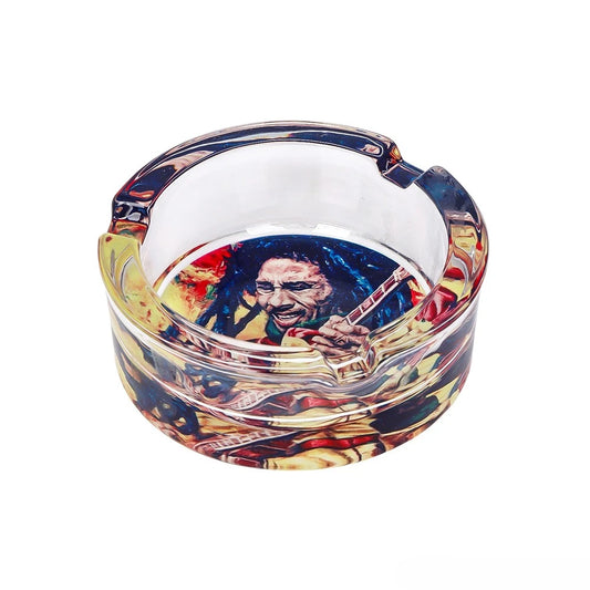 Gothic Skull Glass Ashtray – Detailed Carved Skull Head Design 85mm Smoking Accessory