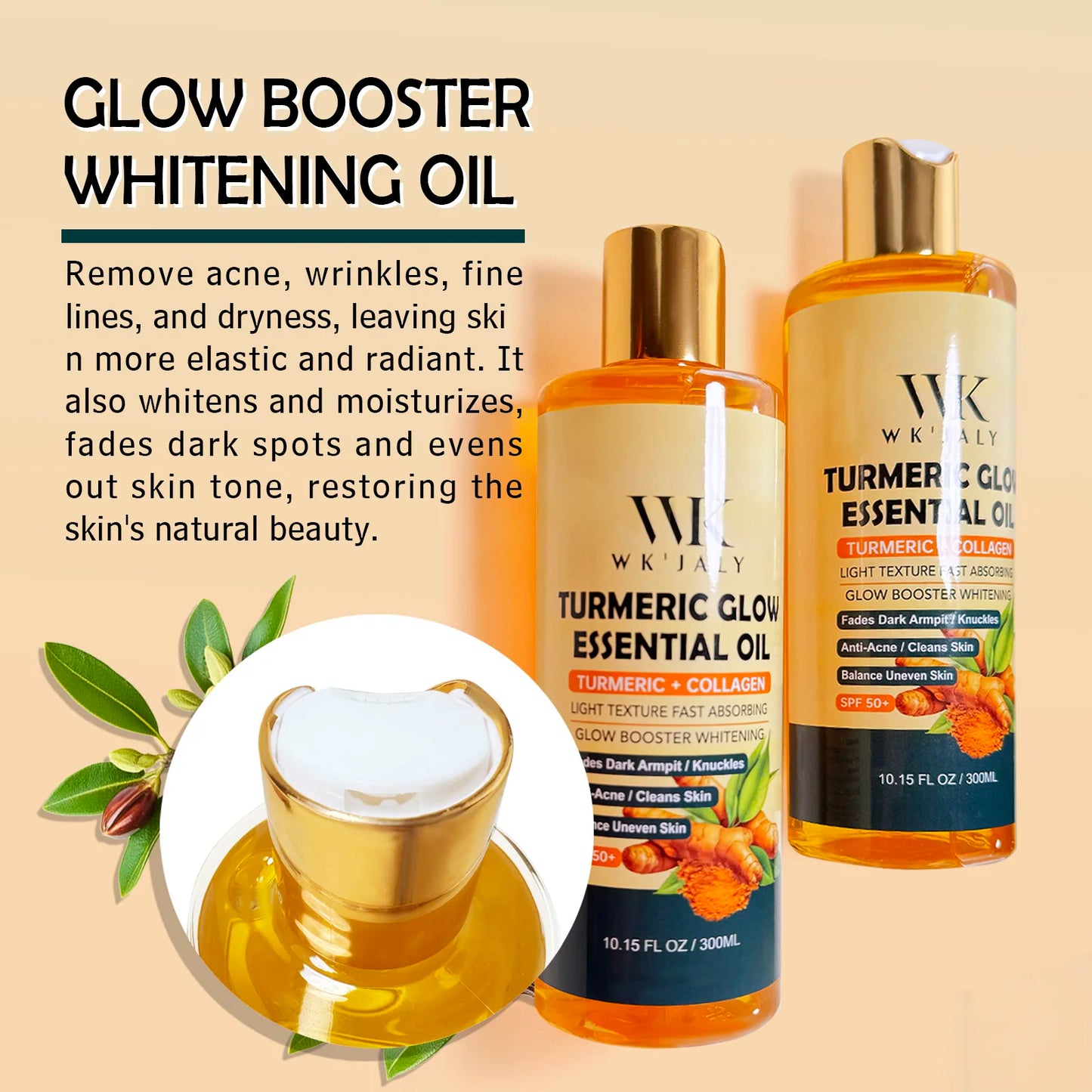 WK JALY Whitening Essential Body Oil Series, Clean Skin, Moisturizing, Nourishing, Remove Acne, Black Spots, for All Skin Types - Shello's Creative Boutique