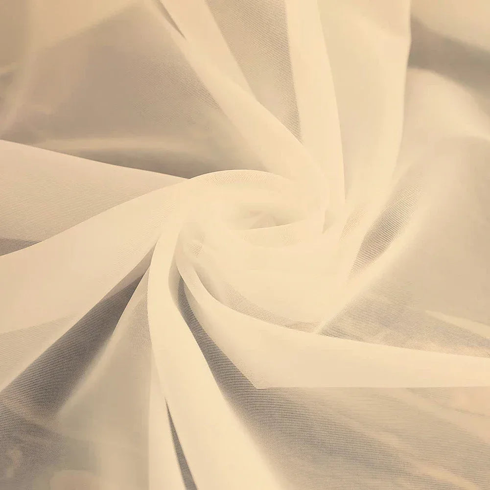 Sheer White Tulle Curtains – Elegant Voile Window Drapes - Shello's Creative Boutique
