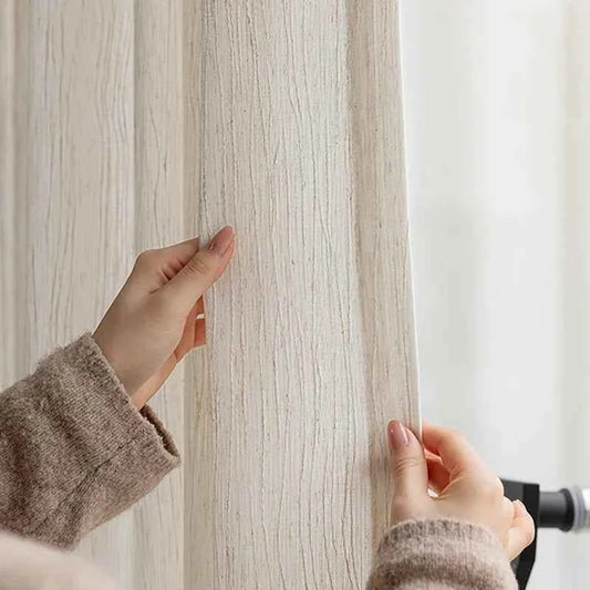 Luxurious Textured Thick Tulle Curtains - Insulated Sheer Drapes for Living Room & Bedroom