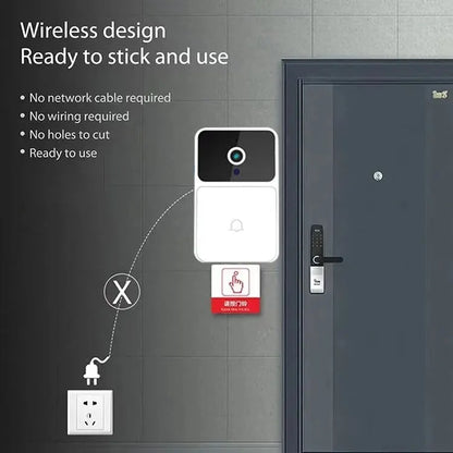 Wireless WiFi Video Doorbell with HD Camera, Night Vision & Voice Change