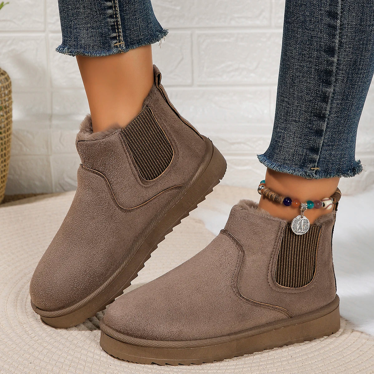Winter Snow Boots - Plush Warm Ankle Boots for Women - Shello's Creative Boutique