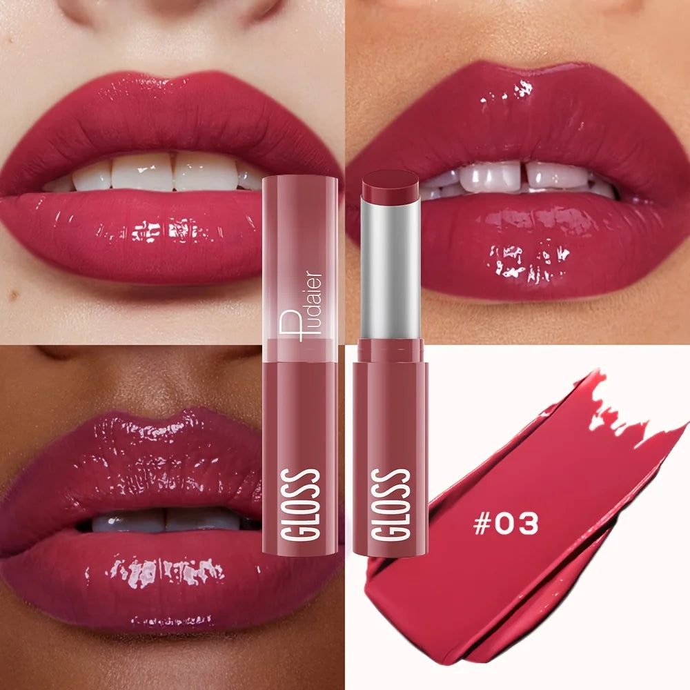 Glass Shine Lip Glaze, Mirror Finish Lipstick, Waterproof, Long Lasting, Non-Transfer, Plumping, Nude Shades - Shello's Creative Boutique