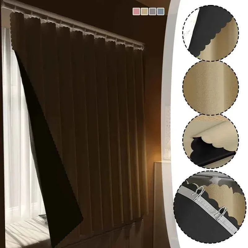 High Shading Blackout Curtains - Bedroom & Living Room Privacy Drapes with Hooks - Shello's Creative Boutique