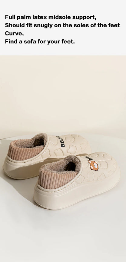 Women's Waterproof Winter Slippers – Non-Slip Insulated Cotton Shoes - Shello's Creative Boutique