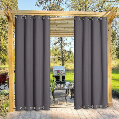 Outdoor Patio Curtains - Weighted Waterproof Blackout Drapes for Gazebo, Porch & Balcony - Shello's Creative Boutique