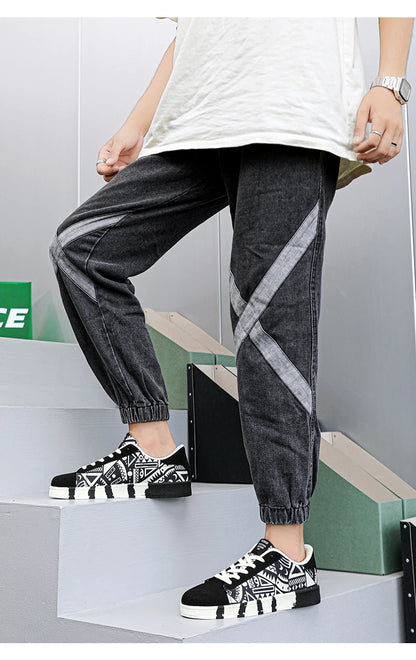 YRZL Men's Sports Running Shoes Canvas Geometric Style Lace-Up Sneakers Couples' Fashionable Graffiti Print Skate Shoes Men Shello's Creative Boutique