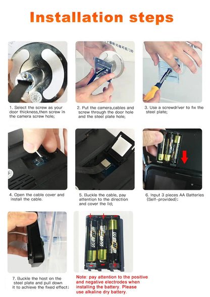 2.4 Inch LCD Door Peephole Camera with IR Night Vision & Video Recording