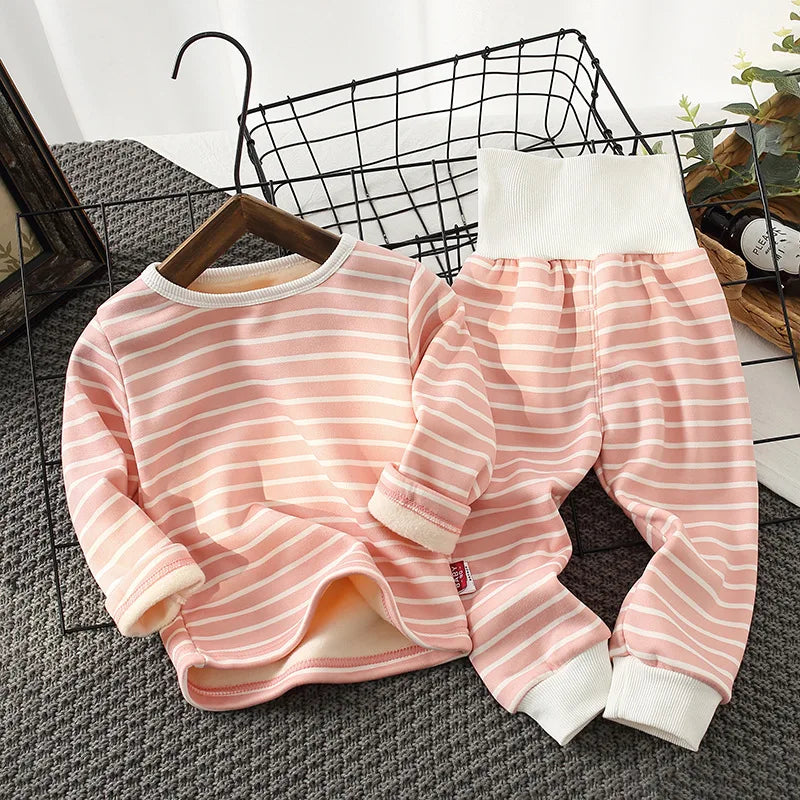 Sonkpuel Unisex Winter Pajama Set – Thickened Plush Cotton Thermal Sleepwear for Kids Shello's Creative Boutique