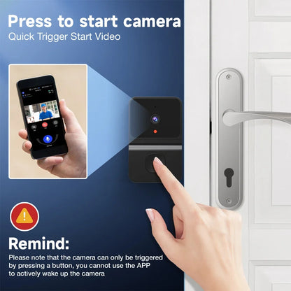 Wireless WiFi Outdoor Doorbell Camera with HD Video, Night Vision & Kement App