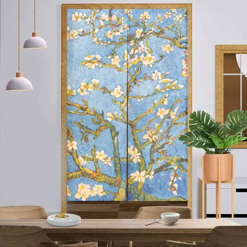 Forest Nature Landscape Door Curtains - Noren Style Entrance Drapes - Shello's Creative Boutique