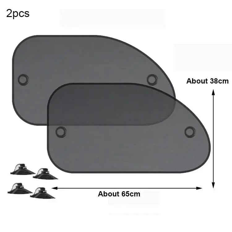 SEAMETAL Car Sun Shade Side Window Curtain Front Rear Window Sunshade Summer UV Blocking Suction Cup Car Sun Protection Curtains