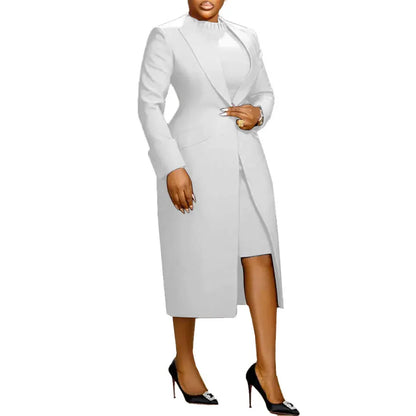 2-Piece Blazer & Dress Set - Plus Size Office Wear - Shello's Creative Boutique