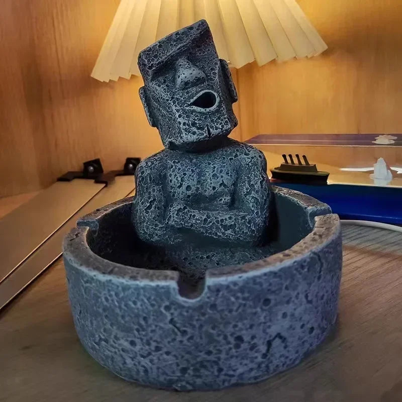 Creative Resin Ashtray – Decorative Desktop Cigarette Tray, Novelty Home Décor