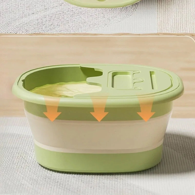 Foldable Foot Spa Bath Tub with Massage Bumps & Thermal Lid