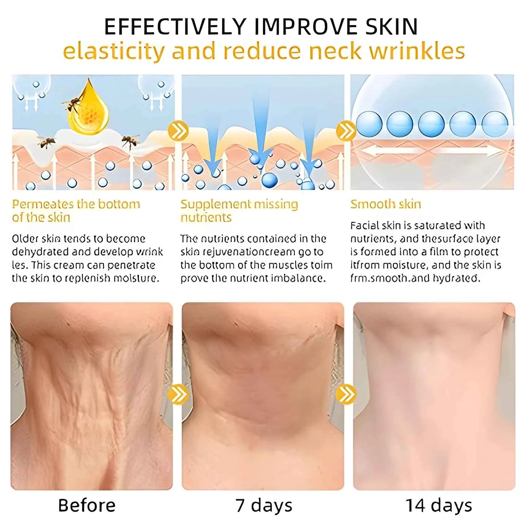 Bee Lifting Firming Cream - Skin Firming Cream - Reduces Fine Lines - Use Natural Collagen to Enhance and Moisturize the Skin
