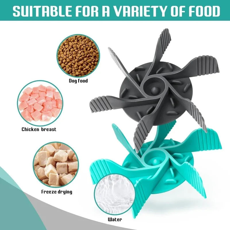 Slow Feeder Bowl Attachment - Anti-Choke Suction Cup Insert for Dogs