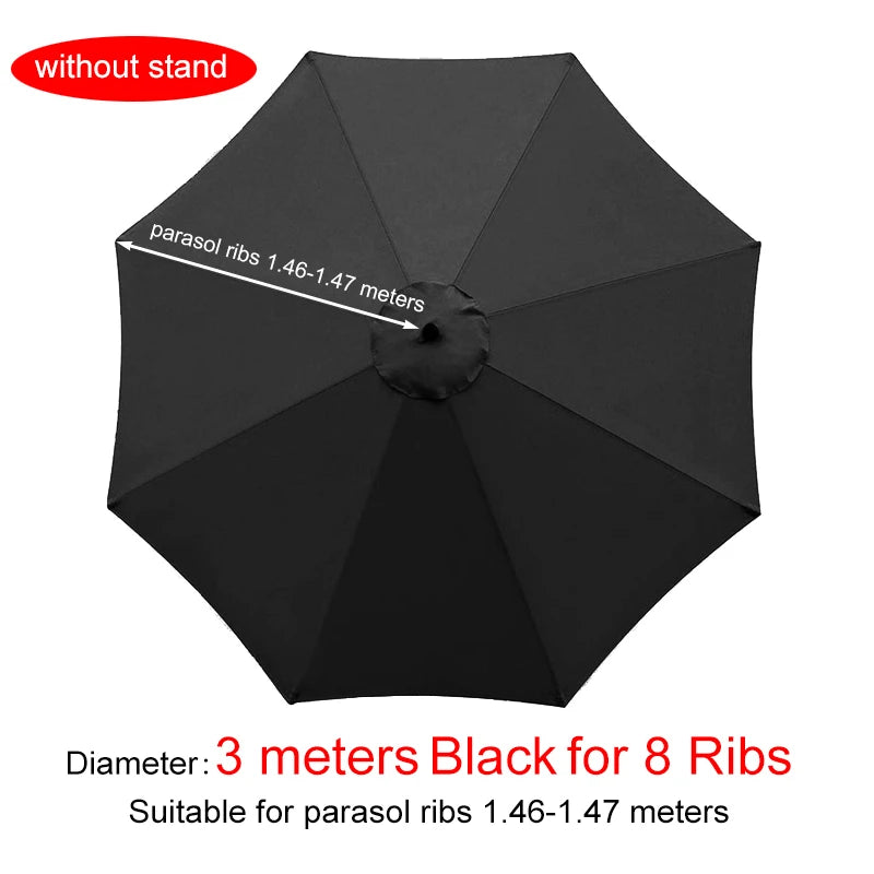 Parasol Replacement Cloth – Waterproof Anti-UV Canopy for 6 & 8 Rib Banana Parasols