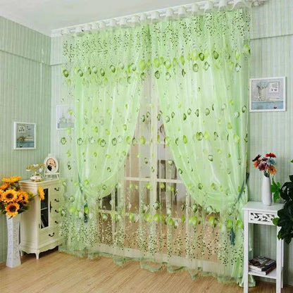 Beeinch Floral Tulle Curtains - Modern Sheer Window Panels for Living Room & Bedroom - Shello's Creative Boutique